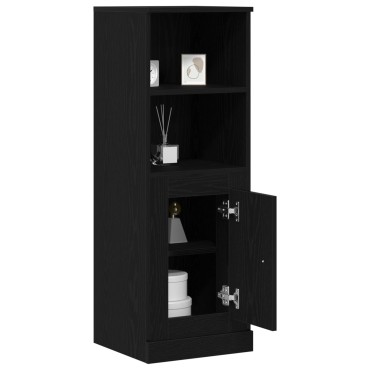 vidaXL Υψηλός Ντουλάπι Μαύρο Δρύς 36x35.5x103.5cm Επεξεργασμένο Ξύλο 1 τεμ.
