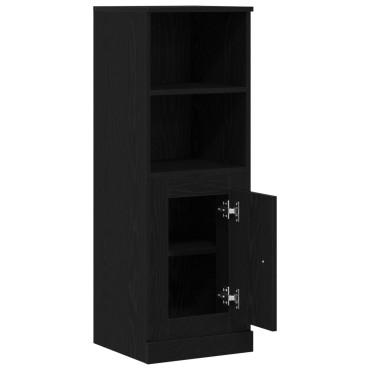 vidaXL Υψηλός Ντουλάπι Μαύρο Δρύς 36x35.5x103.5cm Επεξεργασμένο Ξύλο 1 τεμ.