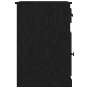 vidaXL Γραφείο με Αποθήκευση Μαύρη Βελανιδιά 50x115x75cm Κατασκευασμένο Ξύλο 1 τεμ.