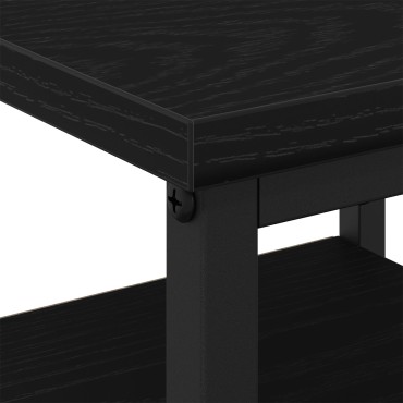 vidaXL Κομοδίνα 2 τεμ. Μαύρη Βελανιδιά 34x36x50cm Επεξεργασμένο Ξύλο