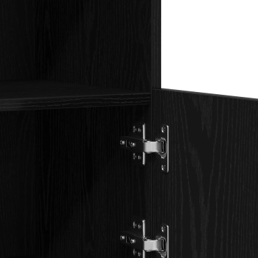 vidaXL Sideboard με LED Φωτισμό Μαύρος Δρυός 81x37x67cm 1 τεμ.