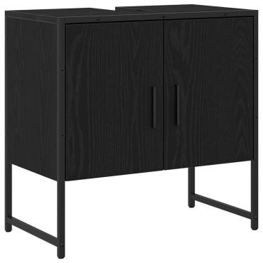 vidaXL Ντουλάπι Νιπτήρα  Μαύρης Δρυός 60x33x60cm Επεξεργασμένο Ξύλο 1 τεμ.