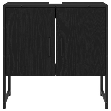 vidaXL Ντουλάπι Νιπτήρα  Μαύρης Δρυός 60x33x60cm Επεξεργασμένο Ξύλο 1 τεμ.
