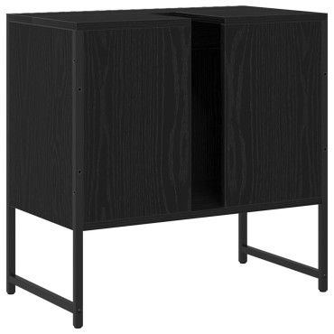 vidaXL Ντουλάπι Νιπτήρα  Μαύρης Δρυός 60x33x60cm Επεξεργασμένο Ξύλο 1 τεμ.