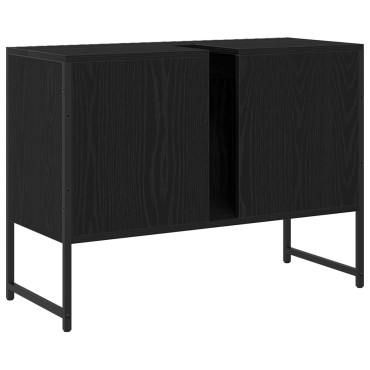vidaXL Ντουλάπα Νιπτήρα Μπάνιου Μαύρης Δρυός 80x33x60cm Μοριοσανίδες 1 τεμ.
