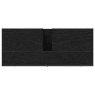 vidaXL Ντουλάπα Νιπτήρα Μπάνιου Μαύρης Δρυός 80x33x60cm Μοριοσανίδες 1 τεμ.