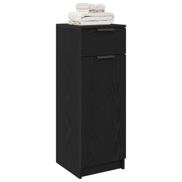 vidaXL Ντουλάπι Μπάνιου Μαύρη δρυς 32x34x90cm Επεξεργασμένο ξύλο 1 τεμ.