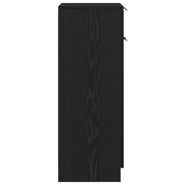 vidaXL Ντουλάπι Μπάνιου Μαύρη δρυς 32x34x90cm Επεξεργασμένο ξύλο 1 τεμ.