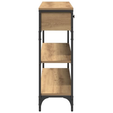 vidaXL Τραπέζι Συγκέντρωσης Δρυός 100x25x75cm Επεξεργασμένο Ξύλο & Χάλυβας 1 τεμ.