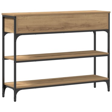 vidaXL Τραπέζι Συγκέντρωσης Δρυός 100x25x75cm Επεξεργασμένο Ξύλο & Χάλυβας 1 τεμ.