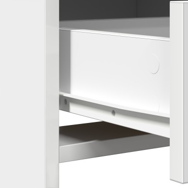 vidaXL Τραπέζι Μακιγιάζ με LED Φώτα Λευκό 50x41x135 εκ