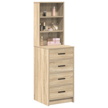 vidaXL Highboard Sonoma Oak 40x41x135cm Επεξεργασμένο Ξύλο 1 τεμ.