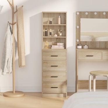 vidaXL Highboard Sonoma Oak 40x41x135cm Επεξεργασμένο Ξύλο 1 τεμ.
