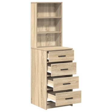 vidaXL Highboard Sonoma Oak 40x41x135cm Επεξεργασμένο Ξύλο 1 τεμ.