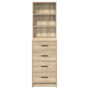 vidaXL Highboard Sonoma Oak 40x41x135cm Επεξεργασμένο Ξύλο 1 τεμ.