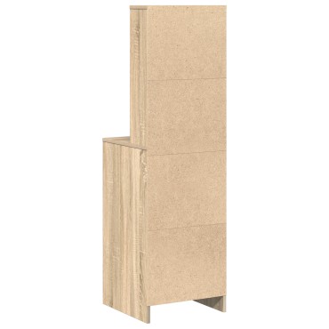 vidaXL Highboard Sonoma Oak 40x41x135cm Επεξεργασμένο Ξύλο 1 τεμ.