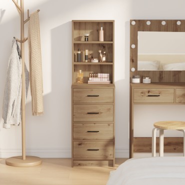 vidaXL Υψηλό ντουλάπι Artisan Δρυς 40x41x135cm Επεξεργασμένο ξύλο 1 τεμ.
