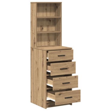 vidaXL Υψηλό ντουλάπι Artisan Δρυς 40x41x135cm Επεξεργασμένο ξύλο 1 τεμ.