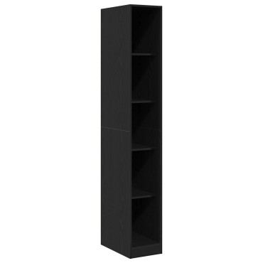 vidaXL Ντουλάπα Μαύρου Δρυός - 30x50x200cm, Φτιαγμένη από Επεξεργασμένο Ξύλο 1 τεμ.