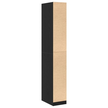 vidaXL Ντουλάπα Μαύρου Δρυός - 30x50x200cm, Φτιαγμένη από Επεξεργασμένο Ξύλο 1 τεμ.