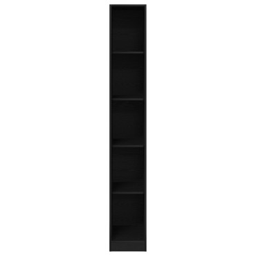 vidaXL Ντουλάπα Μαύρου Δρυός - 30x50x200cm, Φτιαγμένη από Επεξεργασμένο Ξύλο 1 τεμ.