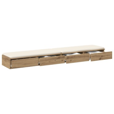 vidaXL Κομοδίνα από ξύλο καλλιτέχνη 200x36.5x16.5cm Επεξεργασμένο ξύλο 1 τεμ.