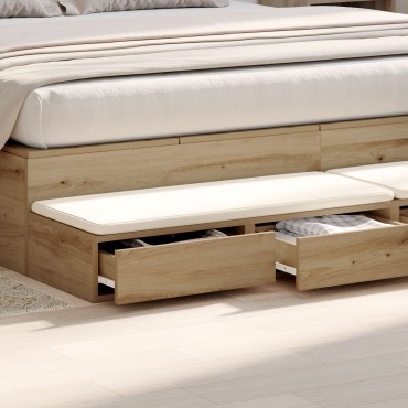 vidaXL Κομοδίνα από ξύλο καλλιτέχνη 200x36.5x16.5cm Επεξεργασμένο ξύλο 1 τεμ.