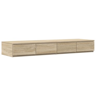 vidaXL Κομοδίνα με Συρτάρια Sonoma Oak 120x36.5x16.5cm Επεξεργασμένο Ξύλο 1 τεμ.