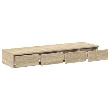 vidaXL Κομοδίνα με Συρτάρια Sonoma Oak 120x36.5x16.5cm Επεξεργασμένο Ξύλο 1 τεμ.