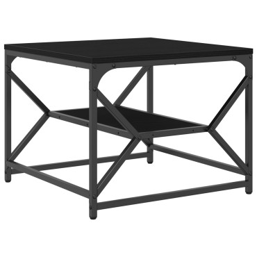 vidaXL Μαύρο Τρεμπάκι Καφέ με Ράφι, 51x50x40 cm Φτιαγμένο από Επεξεργασμένο Ξύλο