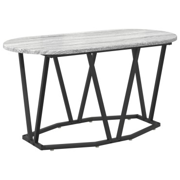 vidaXL Γκρι Τραπεζάκι Σαλονιού - 80x40x40.5 cm Κατασκευασμένο από Επεξεργασμένο Ξύλο και Μέταλλο 1 τεμ.