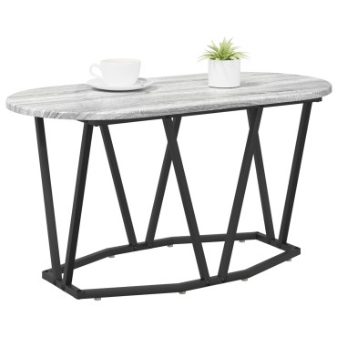 vidaXL Γκρι Τραπεζάκι Σαλονιού - 80x40x40.5 cm Κατασκευασμένο από Επεξεργασμένο Ξύλο και Μέταλλο 1 τεμ.