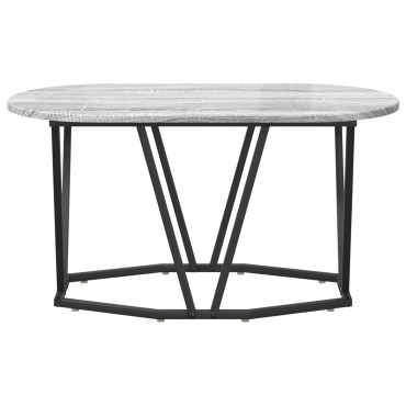 vidaXL Γκρι Τραπεζάκι Σαλονιού - 80x40x40.5 cm Κατασκευασμένο από Επεξεργασμένο Ξύλο και Μέταλλο 1 τεμ.