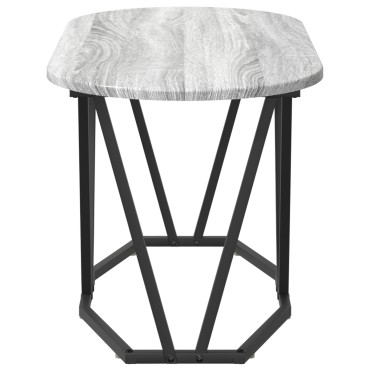vidaXL Γκρι Τραπεζάκι Σαλονιού - 80x40x40.5 cm Κατασκευασμένο από Επεξεργασμένο Ξύλο και Μέταλλο 1 τεμ.