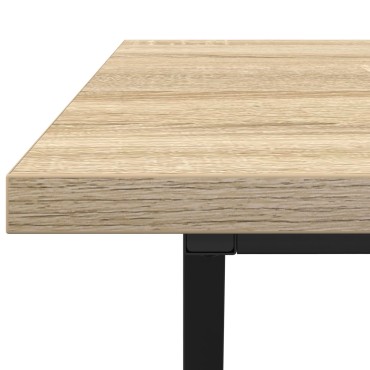 vidaXL Τραπεζάκι Καφέ  Σονομά Οξιάς 100x50x40cm Φτιαγμένο από Επεξεργασμένο Ξύλο και Μέταλλο 1 τεμ.