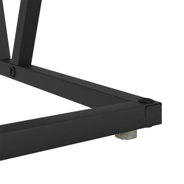 vidaXL Τραπεζάκι Καφέ  Σονομά Οξιάς 100x50x40cm Φτιαγμένο από Επεξεργασμένο Ξύλο και Μέταλλο 1 τεμ.