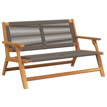 vidaXL Πάγκος Κήπου Γκρι 76x122x73cm Μασίφ Ξύλο Ακακίας