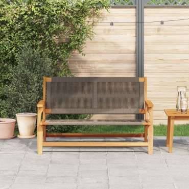 vidaXL Πάγκος Κήπου Γκρι 76x122x73cm Μασίφ Ξύλο Ακακίας
