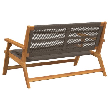 vidaXL Πάγκος Κήπου Γκρι 76x122x73cm Μασίφ Ξύλο Ακακίας