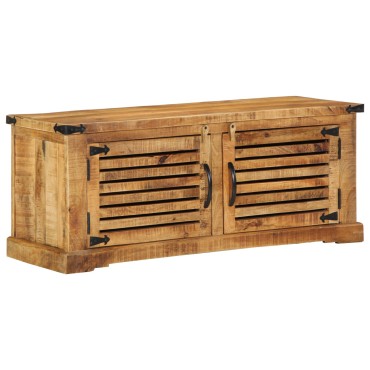 vidaXL πάγκος παπουτσιών 110x38x45cm από μασίφ ξύλο μάνγκο