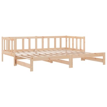 vidaXL Καναπές Κρεβάτι Συρόμενος 90x200cm Μασίφ Ξύλο Πεύκου 1 τεμ. - Μονό