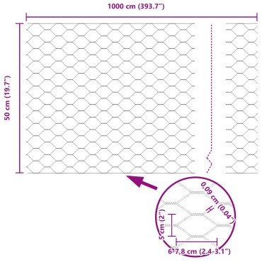 vidaXL Στήλες Φράκτη 11 τεμ U-Channel Πράσινο 80cm Ατσάλι, vidaXL Φράχτης Εξαγωνικός Πράσινος 0,5x10 μ Ατσάλι