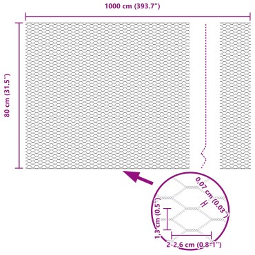 Φράχτες vidaXL 5 τμχ U-Channel Πράσινοι 80cm Χάλυβας, Φράχτης Εξαγώνου vidaXL Πράσινος 0.8x10 μ Χάλυβας