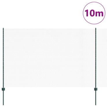 Πόδια περίφραξης vidaXL 5 τεμ U-Channel Πράσινα 150cm Ατσάλι, Εξαγωνική Περίφραξη vidaXL Πράσινη 1.5x10 μ Ατσάλι