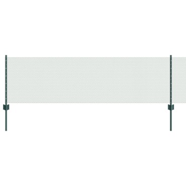 vidaXL Στυλοί Φράχτη 11 τμχ U-Channel Πράσινοι 60cm Χάλυβας, vidaXL Εξαγωνικός Φράχτης Πράσινος 0.6x25 μ Χάλυβας