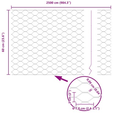 vidaXL Στήλες Φράγματος 11 τμχ U-Channel Πράσινες 60cm Σίδερο, vidaXL Εξαγωνική Πέργκολα Πράσινη 0,6x25 μ Σίδερο