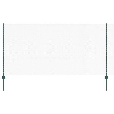 vidaXL Στήλες Φράκτη 11 τεμ U-Channel Πράσινο 120cm Χάλυβας, vidaXL Εξαγωνικός Φράκτης Πράσινος 1,2x50 μ Χάλυβας