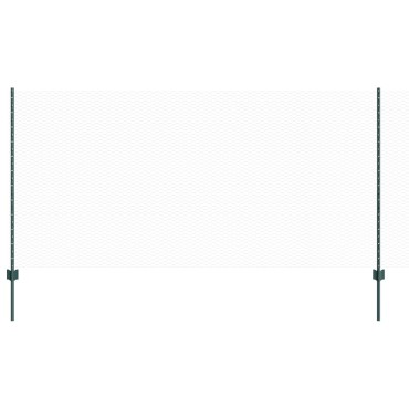 Πόλοι φράχτη vidaXL 11 τεμ U-Channel Πράσινος 120cm Χάλυβας, Εξαγωνικός φράχτης vidaXL Πράσινος 1.2x50 μ. Χάλυβας