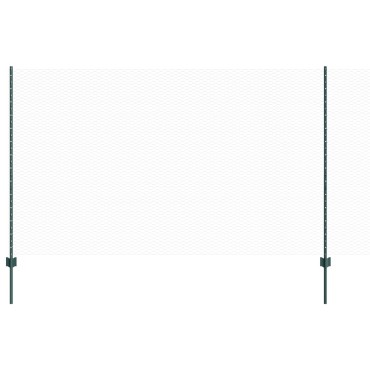 vidaXL Στηρίγματα Φράχτη 11 τεμ U-Channel Πράσινο 140cm Χάλυβας, vidaXL Εξαγωνικός Φράχτης Πράσινος 1,4x50 μ Χάλυβας