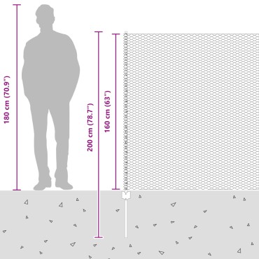 11 κομμάτια φράκτη vidaXL U-Channel πράσινος 160cm ατσάλι, Εξαγωνικός φράκτης vidaXL πράσινος 1.6x50 μ ατσάλι